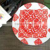 7" 8" 9" dinner dessert tempered round flat glass plate