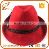 Custom Red Formal Hats Women Wool Felt Hat Feathers for Fedora Hats Supplier's Choice thumbnail-2