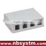 4 Ports Surface Box UTP Cat5e RJ45 PCB Jack