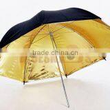 Black Gold Reflective Studio Lighting Umbrella