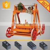 QMJ4-45 egg laying mobile block making machine electric power hollow brick machine hand operated