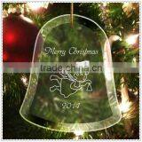 Hanging Glass Bell Christmas Ornament For New Year Decoration