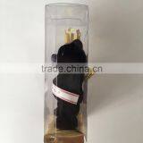 Flocked PVC Toy Bear Black thumbnail-2