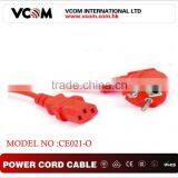 Orange color in High Quality European Power Cord