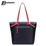 Custom 600d Polyester Canvas Tote Bag Shoulder Bag Leather Handle Wholesale thumbnail-3