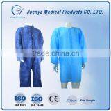 Factory Price PP Disposable White/blue Lab Coat