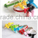 Pet Bows&Bells Cat Safety Leather Collar