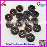 Black Plastic Buttons 4-holes Custom Button