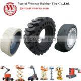 Scissor Lift Solid Tire Wheel Manufacturer China 10-16.5 12x4 323x100 thumbnail-1