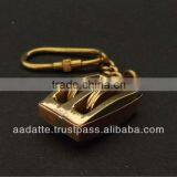 Nautical Brass Pulley Key Chain Nautical Keychain thumbnail-2