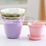 Fashional Design Lotus Shaped Plastic Plant Flower Pot Which Has 6 Kinds of Colors thumbnail-2