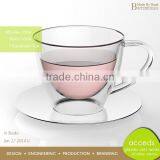 200ml Clear Borosilicate Galss Coffee Cup With Handle By Hand thumbnail-4