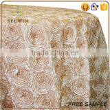 Garment Rosette Round Table Cloth for Wedding/party/banquet thumbnail-1