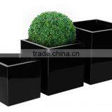 FO-245 Outdoor Cube Fiberglass Flower Planter thumbnail-2