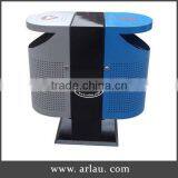 Arlau Metal Steel Recycling Bin 2 Compartments thumbnail-1