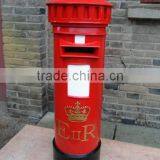 Red Steel Post Box thumbnail-1