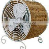 7" Rattan Electrical Desk Fan thumbnail-1