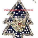 Tree Shape Hand Embroidery Christmas Hanging For Decoration thumbnail-1