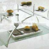Arched Stainless Steel Buffet Display Shelf thumbnail-1