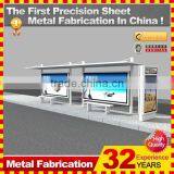 Powder Coating Metal Prefabricated Bus Stop Shelter With Low Price and Lightbox in Foshan for 32 Years thumbnail-4