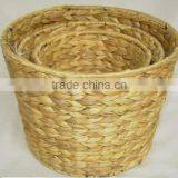 Round Waterhyacinth Basket/garden Planter/flowerpot thumbnail-1