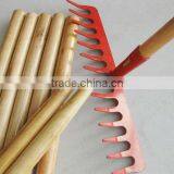 Long Wooden Handle Rake Handle for Gardening Used thumbnail-1