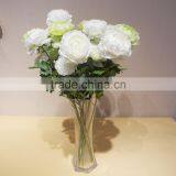 Craft Artificial Fake Floral Blume Single Flower With Plastic Stem Fabric Flowers for Headbands thumbnail-5