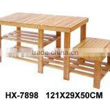 High Quality Bamboo Shelf, Cheap Bamboo Shoes Rack Stand, Wooden Rack Shelf thumbnail-1