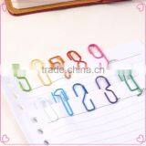 Funny Colors Number Metal Paper Clip With Blister Card