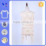 Crochet Cootton Fringes Botton Butterfly Tie Trendy Transparent Handmade Coat thumbnail-2