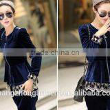 Fashion Women's Lace Ladies Velour Tracksuit thumbnail-2