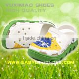 new style Brazil national flag beach shoes men, women sandals new design for adults slipper shoes sport on the beach