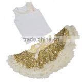 Princess Baby Girls Tops Designs Sequin Skirt Boutique Outfits for Baby Girl thumbnail-2