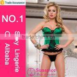 Sexy Corset With Lace Decoration in Front and Ribbon Lace up on Back Fashion Sexy Mature Women Corset Satin Corset Stee thumbnail-1