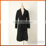 High Qualtiy Big Lapel Long Belted Camel Wool Coat thumbnail-2