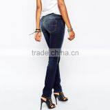 Plain Straight Latest Design Jeans Pants for Girl Washed Custom thumbnail-2