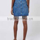 2016 Brand Design Women Denim Mini Skirts A Line Above Knee Blue Cheerleader Skirts thumbnail-5