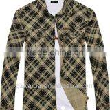 100% Cotton Cloth Men's Long Shirt With Corduroy Color Contrast at Sleeves Mouth thumbnail-1