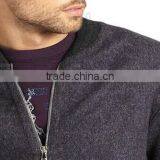Ombre Bomber Jacket,fashion Subtle Ombre Effect Updates Jacket ,ribbed Trim Warmth Jacket thumbnail-4