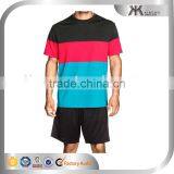 Custom Black Mesh Dry Fit Sportswear Striped Man Running t Shirt thumbnail-2