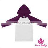 Latest Casual Hooded Shirts Designs For Baby Girl Children Light Purple Raglan Sleeve Cotton Shirts Fashionable Shirts For Girls thumbnail-2