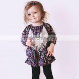 S33591W Baby Girls Latest Fashion Blouse Design Floral Printed Cotton Blouse thumbnail-2