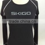 100% polyester womens function cycling sportswear long sleeve sport t-shirt