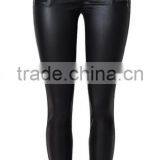 EY0172P Autumn Fashion Casual Long Pencil Pant Trousers High Waist PU Leather Women Pants thumbnail-3