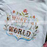 Girls Summer Outfits Baby Girls Boutique Clothing Girls Waht a Wonderful World Outftitsd Children Summer Clothing With Headband thumbnail-4