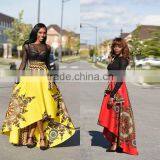 Walson 2017 New Trend Floral African Print Party Wear Bubble Women Long Skirt With Kurti thumbnail-1