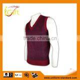 ISO9001/BSCI Manufature Good Quality Blank Unisex V-neck Cardigan Vest thumbnail-1