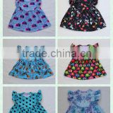 Yiwu garment factory new design clothes back to school children pearl dress new pattern tunics