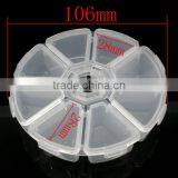 Round Clear Beads Display Storage Case Box 11cm Dia.,Jewelry thumbnail-1