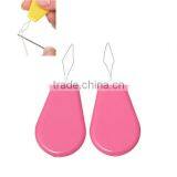 Fuchsia Teardrop Shaped Steel Bow Wire Needle Threader Stitch Insert Tool For Hand &Machine Sewing thumbnail-2